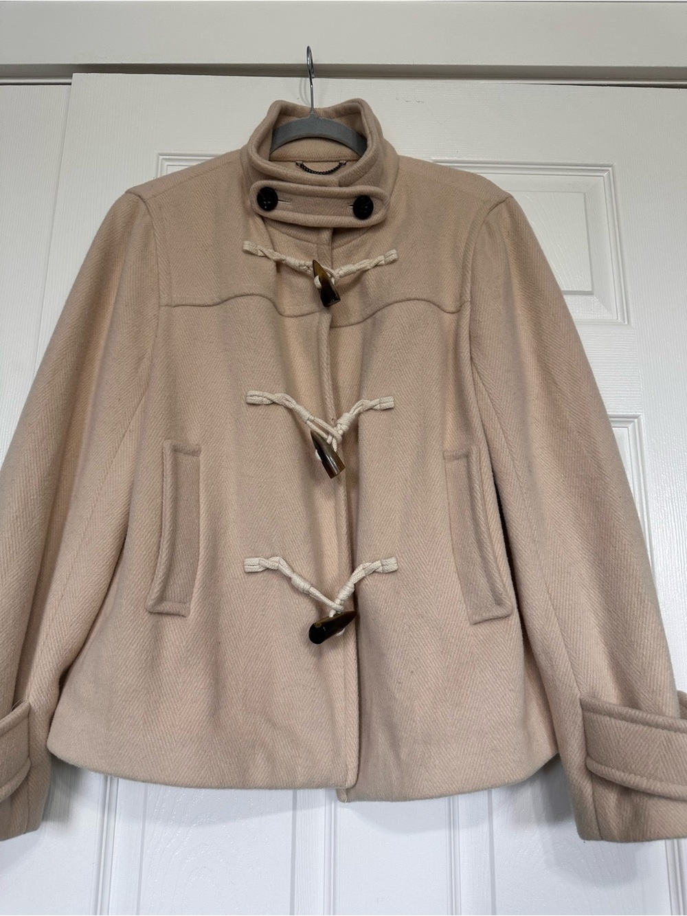 Banana Republic Cream Toggle Pea Coat